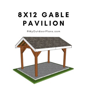 8x12 Gable Pavilion Plans