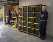 27 Gallon Tote Storage Rack Plans – DIY 15-Tote Shelves (PDF Download)