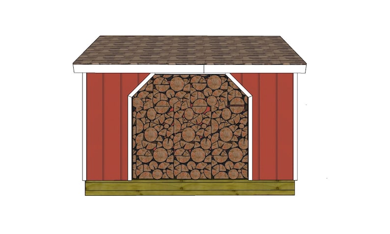 4 cord 8x12 firewood storage shed plans etsy