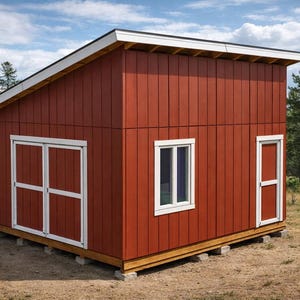DIY 16x16 Lean To Shed Plans – Large Storage Shed (PDF Download)