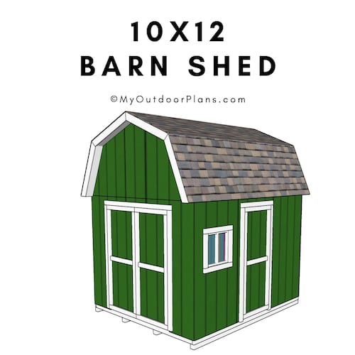 DIY 10x12 Barn Style Shed With a Loft Plans two Story Shed Etsy