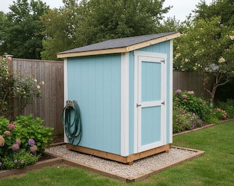 5x6 Lean-To Shed Plans – Slim Garden Tool Storage (PDF Download)
