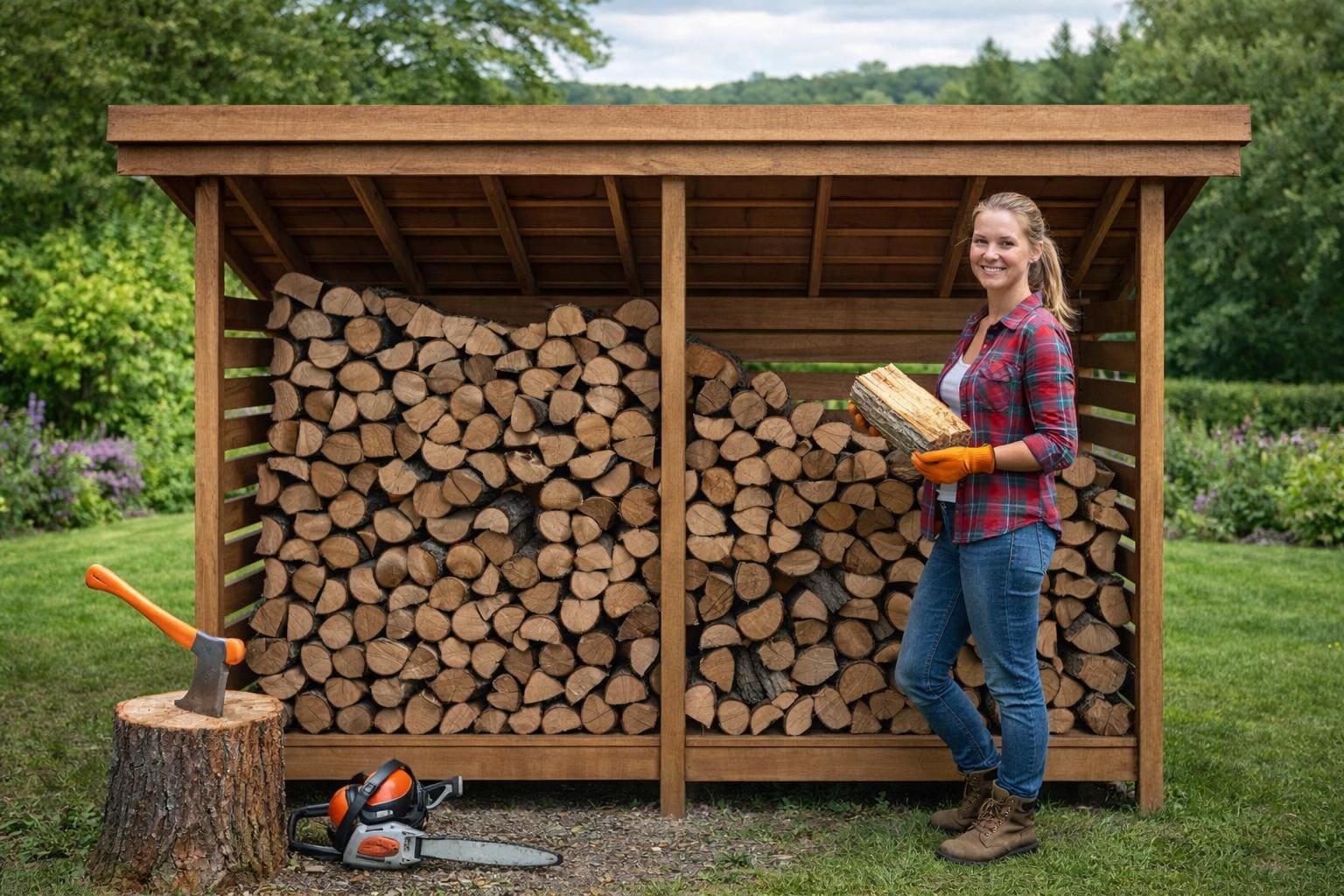 6x12 3 Cord Firewood Shed Plans - PDF Download - Etsy