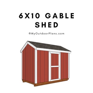 6x10 Gable Storage Shed Plans