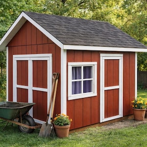 10x10 Gable Shed Plans - DIY Garden Storage Shed - PDF Download