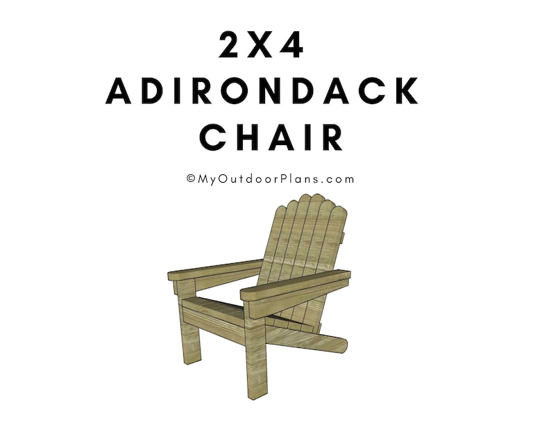 2x4 Adirondack Chair Plans Etsy