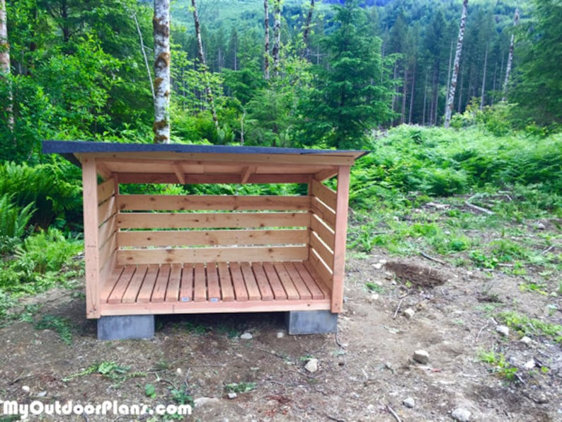 4 cord wood shed plans how to build diy by