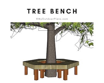 Hexagonal Tree Bench Plans