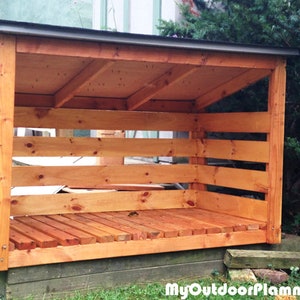 0.5 Cord Firewood Shed Plans  - Simple Wood Storage Shed Plans