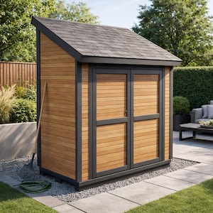 DIY 4x8 Lean To Shed Plans – Garden Tool Storage (PDF Download)