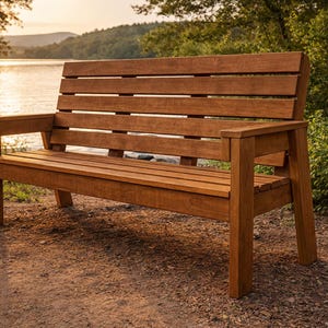 Large Garden Bench Plans - PDF Download