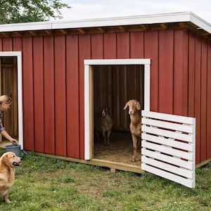 DIY 12x16 Goat Shelter Plans – with Storage Shed (PDF Plans)
