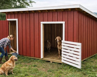 DIY 12x16 Goat Shelter Plans – with Storage Shed (PDF Plans)