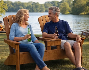 Double Adirondack Chair Bench with Table Plans - PDF Download