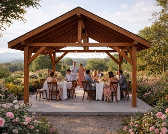 14x14 Outdoor Pavilion Plans - PDF Download