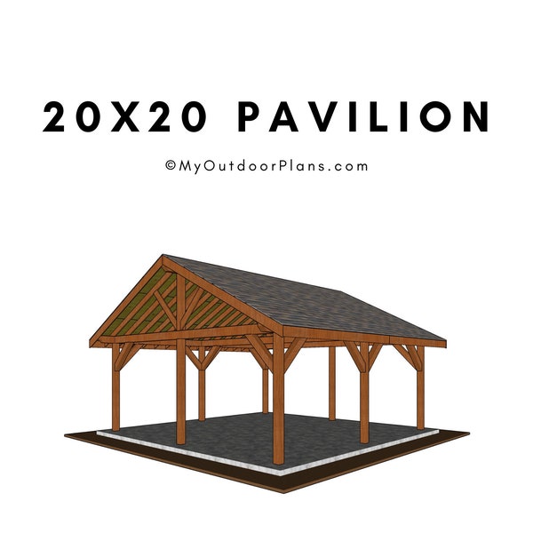 20x20 Gable Pavilion Plans