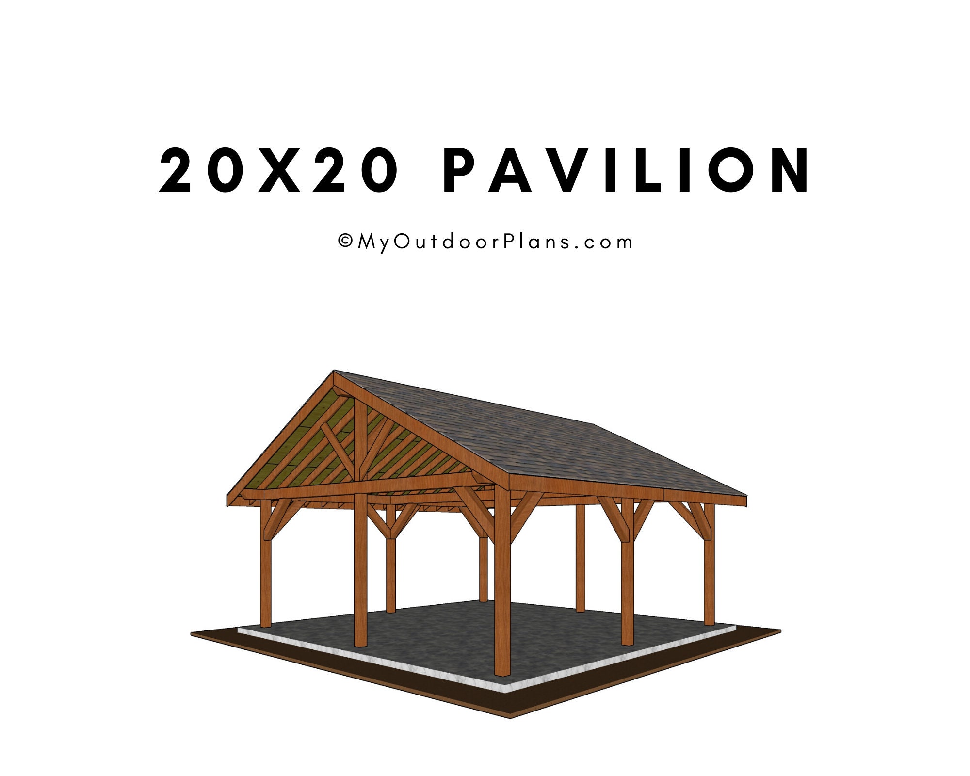 This large wooden pavilion is built on a sturdy 6x6 framing, with 2x6.