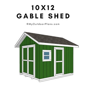 DIY 10x12 Gable Garden Shed Plans - Small Garden Shed Plans - PDF Download