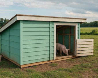 DIY 8x10 Pig Shelter Plans - PDF Download