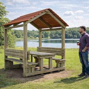 DIY Covered Picnic Table Plans - PDF Download