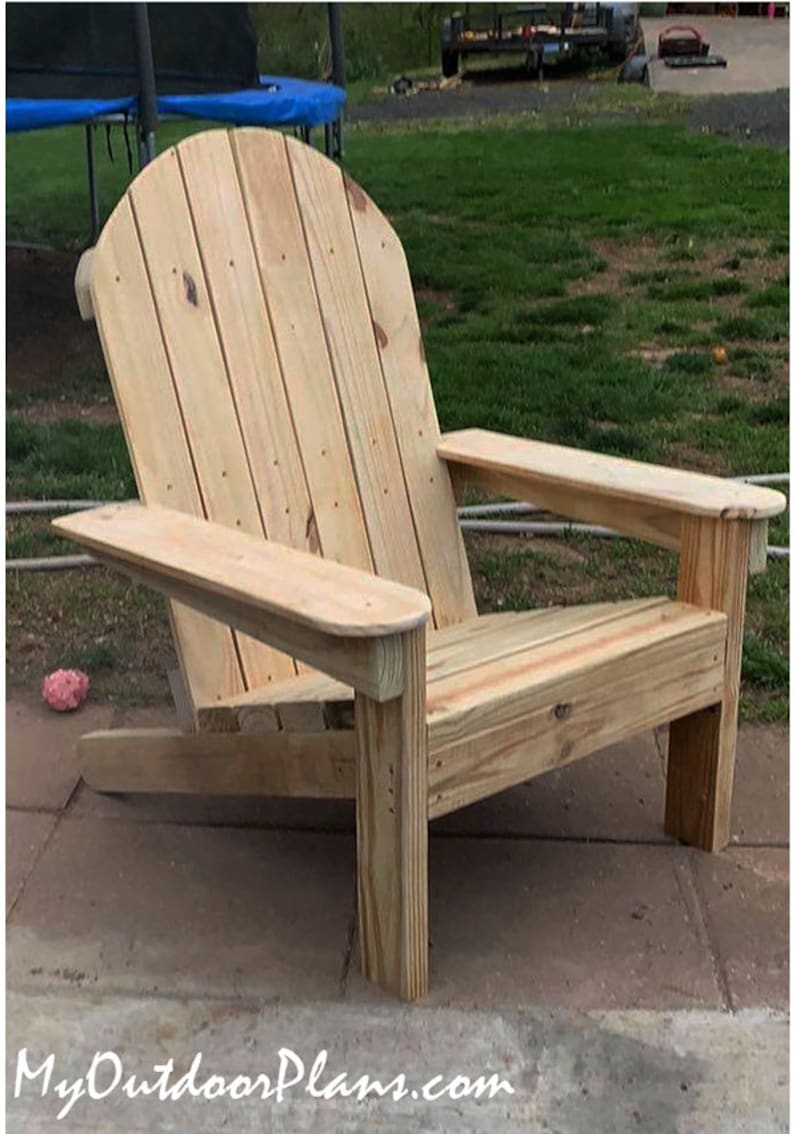 2x4 Adirondack Chair Plans Etsy
