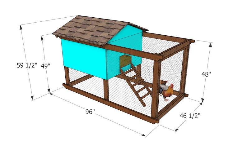 DIY 4x8 Chicken Tractor Plans – Mobile Chicken Coop (PDF Download) - Etsy