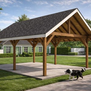 16x24 Gable Pavilion Plans – DIY Outdoor Shelter (PDF Download)