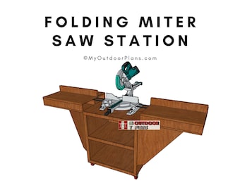 DIY Folding Miter Saw Station - DIY Plans - PDF Download