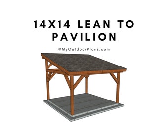 14x14 Lean To Pavilion Plans - Outdoor Shelter