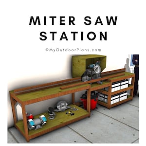 DIY Simple Miter Saw Station Plans - PDF Download