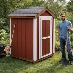 5x5 Gable Shed Plans: DIY Garden Storage, 2x4 Framing (Printable PDF)