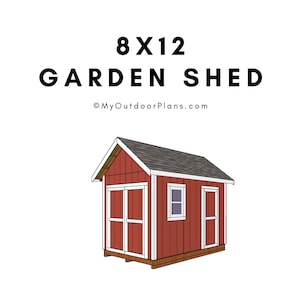 DIY 8x12 Gable Shed Plans - Garden Shed Plans - PDF Download