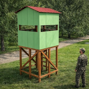 6x6 Deer Blind with Stand DIY Plans (PDF Download)