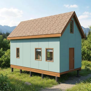 12x24 Tiny House Plans with Loft: DIY Cabin on Skids (PDF Download)