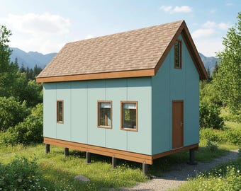 12x24 Tiny House Plans with Loft: DIY Cabin on Skids (PDF Download)