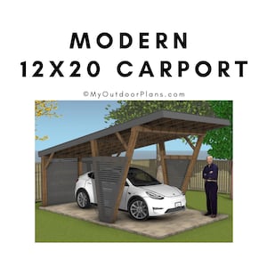 DIY 12x20 Lean to Carport Plans - PDF Download
