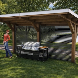 DIY Large Cantilevered Pergola - 3 Post Pergola Plans - PDF Download