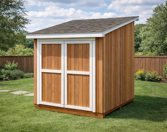 8x8 Lean To Shed Plans – DIY Garden Shed (PDF Download)