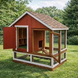 4x8 Chicken Coop Plans with Run: DIY Woodworking (Digital Download)