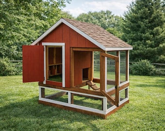 4x8 Chicken Coop Plans with Run: DIY Woodworking (Digital Download)