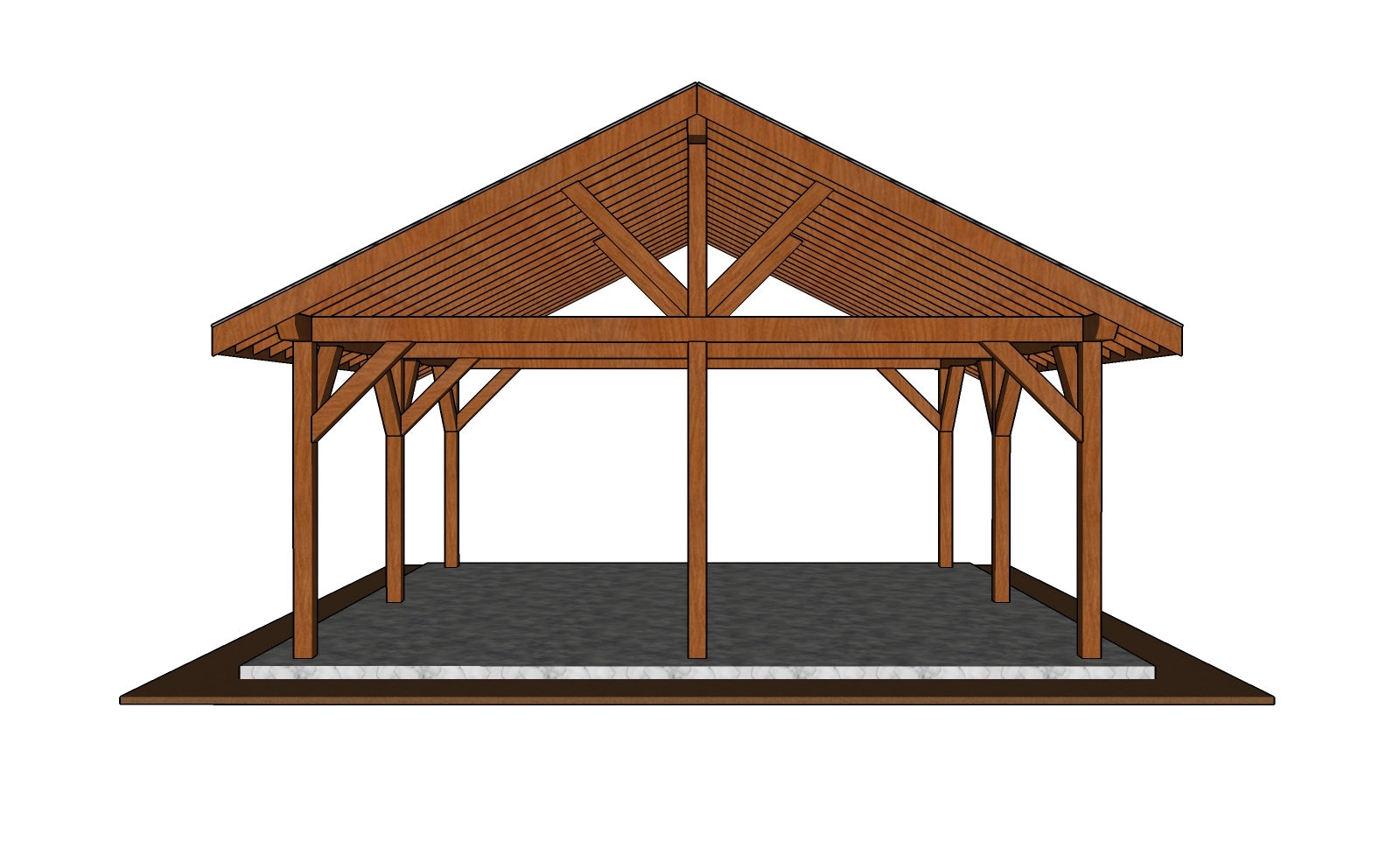 20x20 Gable Pavilion Plans Etsy Canada