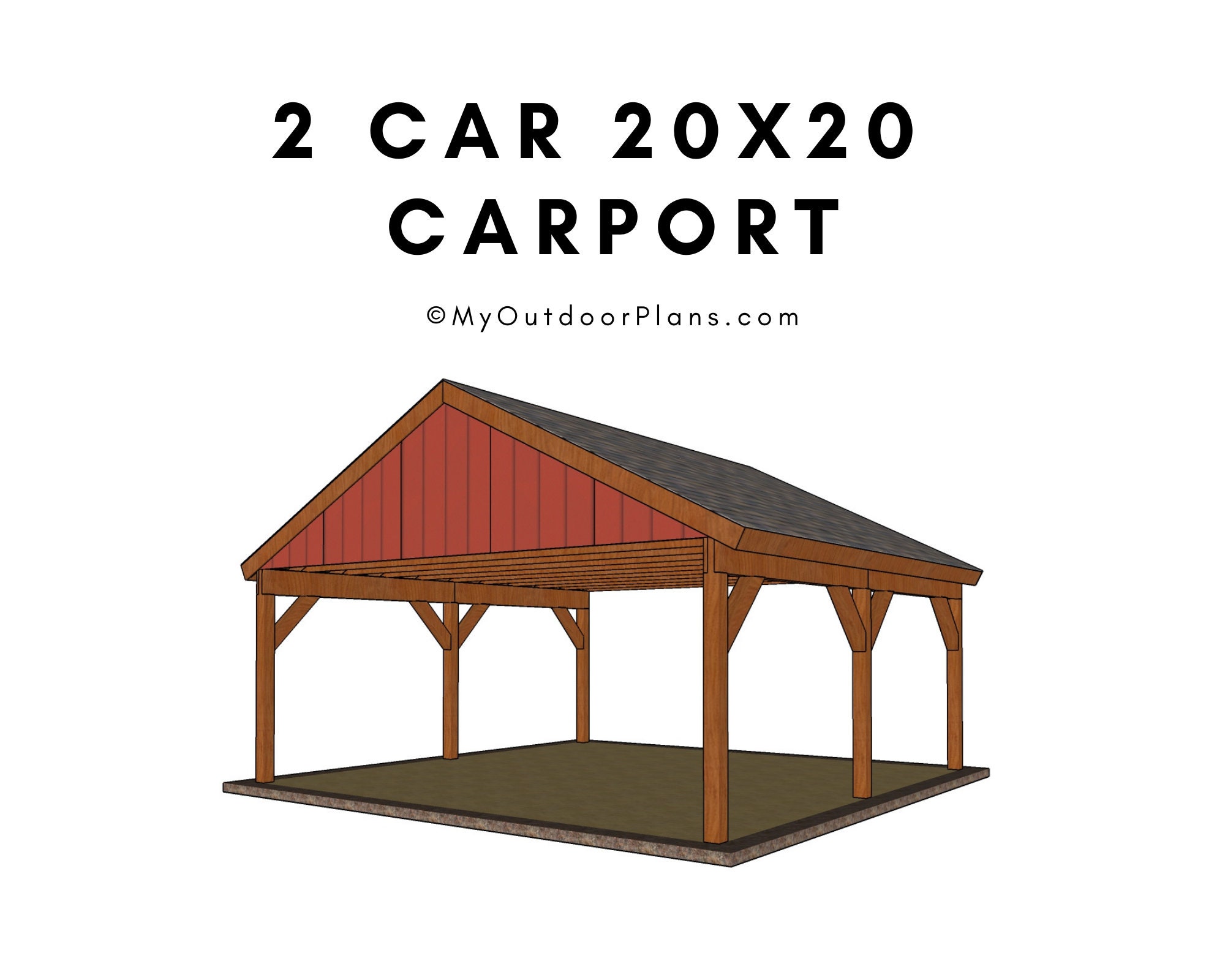 Carport wooden 20x20 US free shipping