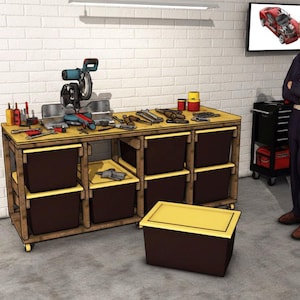 DIY Tote Storage Workbench Plans – Mobile Design (PDF Download)