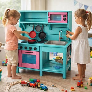 DIY Kids Mud Kitchen Plans - Montessori Furniture Plans - PDF Download