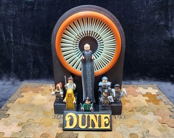 3D Printed Display Stand for Lego Mini Figs from LEGO Icons Dune Atreides Royal Ornithopter 10327 set.  Lego set or Mini Figs not included