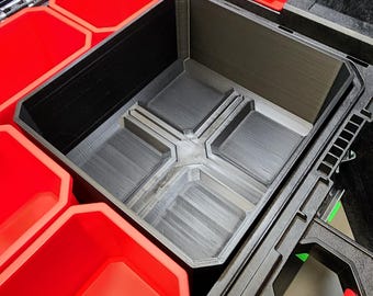 3D Printed Large storage bin for BAUER Storage System Modular Clear Top Organizer.