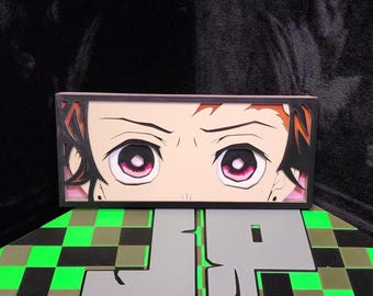 3D Printed Anime Fighter Eyes Shadow Box Mandala. Great Wall art for Anime Fans. Physical item not a digital file.
