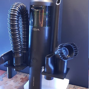 3D Printed WYZE Handheld Vacuum Wall Mount/Charging Station. Vacuum/Attachments/Cord/Charger Not Included. Hose on Side. image 2