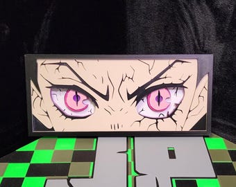3D Printed Vampire Eyes Shadow Box Mandala. Great Wall art for Anime Fans. Physical item not a digital file.