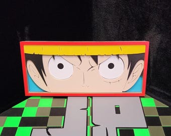 3D Printed Anime Pirate Eyes Shadow Box Mandala.  Great Wall art for Anime Fans. Physical item not a digital file.